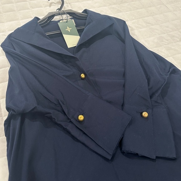 Tuckernuck Navy Willow Blouse NEW - Size XXS - Picture 7 of 8